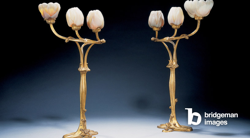 Magnolia Lamps typical art nouveau style 