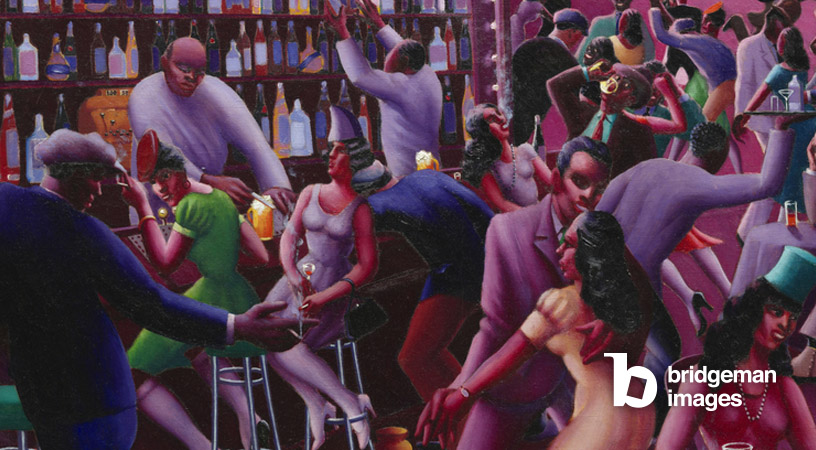 Vita notturna, 1943 (olio su tela) dipinto di rchibald John Motley Jr. rivoluzione di harlem