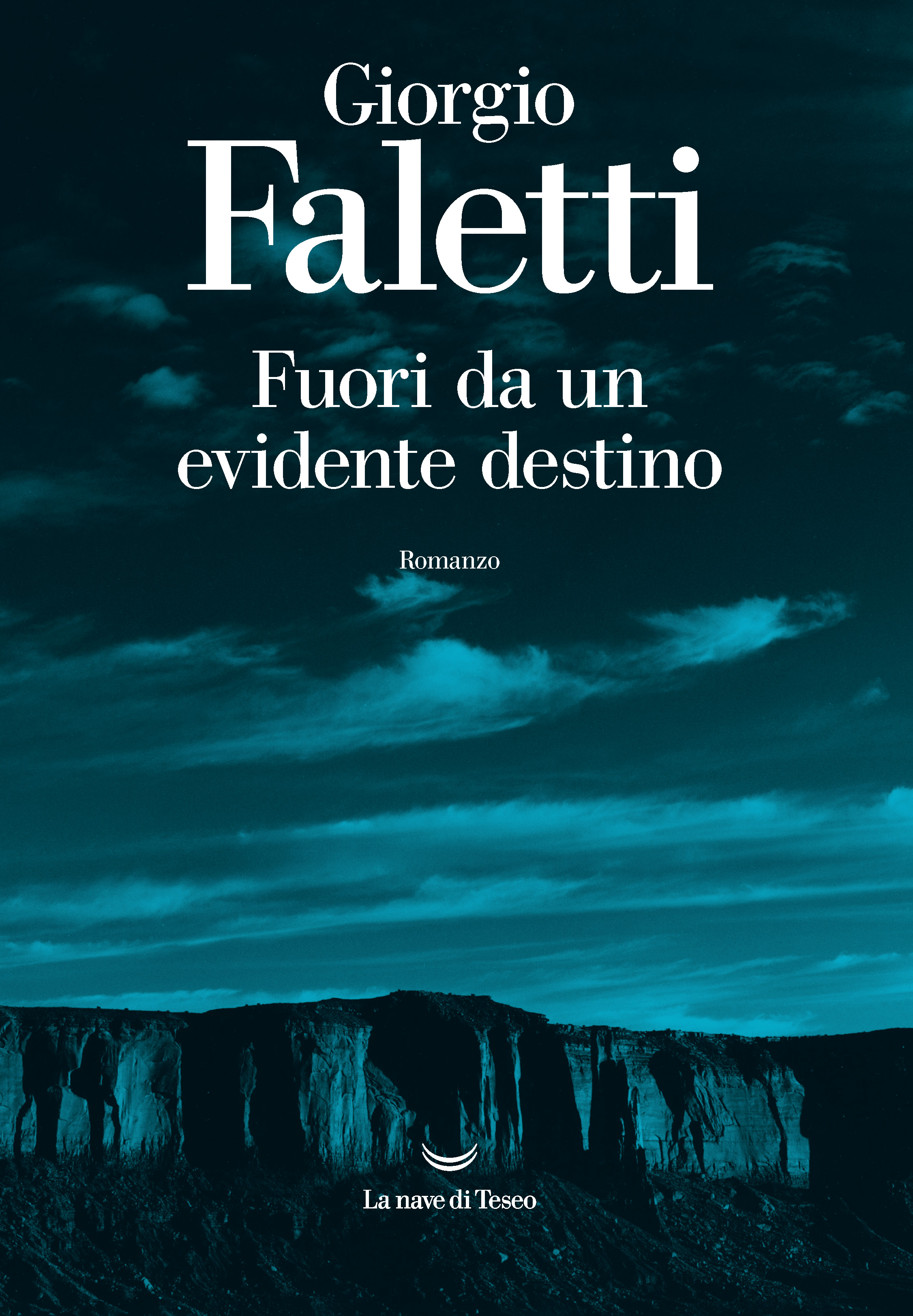 Copertina del romanzo di Giorgio Faletti Furoi da un evidente destino, Pubblicato da La Nave di Teseo