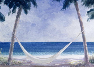 Hammock, 2005 (w/c on paper), by Lincoln Seligman / Private Collection