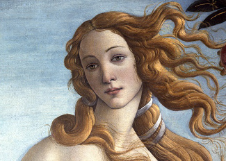 The Birth of Venus, c.1485 (tempera on canvas) (detail of 412), Botticelli, Sandro (1444/5-1510) / Galleria degli Uffizi, Florence, Italy