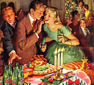 Detail of a magazine advert for 7Up, 1940s, American School, (20th century) / © The Advertising Archives